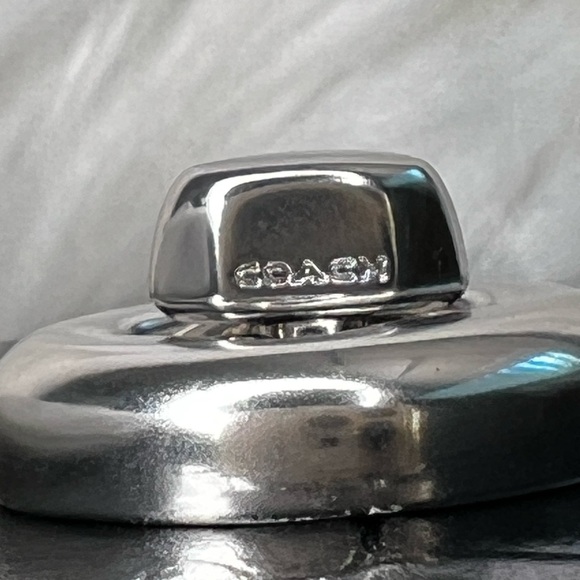 Coach Black Croc Embossed Turnlock Card Case Mini With Chain Bag Retail $228 NWT - Picture 15 of 17